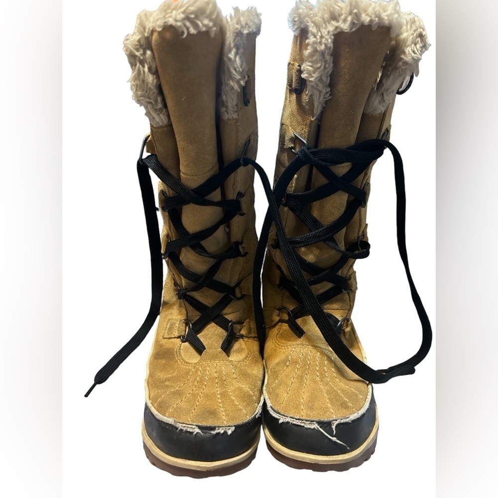 SOREL Tivoli High II Winter Snow Boots Waterproof Sz  8 mTan Lace Up